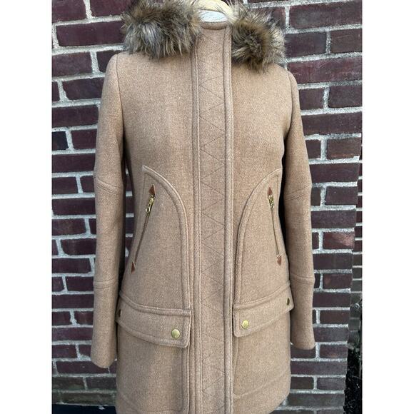 J. Crew Chateau Parka in Italian Stadium-Cloth Tan 2 - Picture 6 of 10